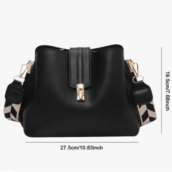 Women Fashion NWOT Black Shoulder Crossbody Bag - Picture 5 of 10